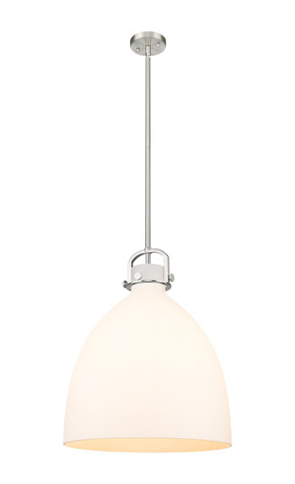 Downtown Urban One Light Pendant in Satin Nickel (405|410-1SL-SN-G412-18WH)