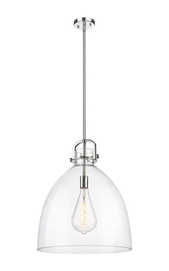 Downtown Urban One Light Pendant in Polished Nickel (405|410-1SL-PN-G412-18CL)