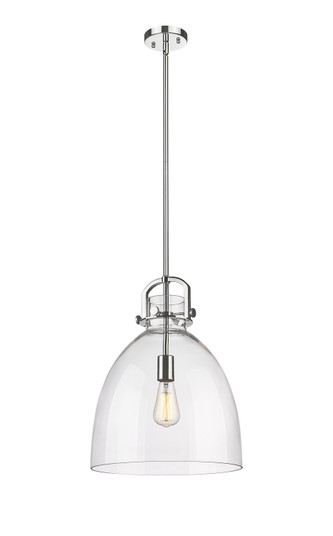 Downtown Urban One Light Pendant in Polished Nickel (405|410-1SL-PN-G412-14CL) Downtown Urban One Light Pendant in Polished Nickel (405|410-1SL-PN-G412-14CL)
