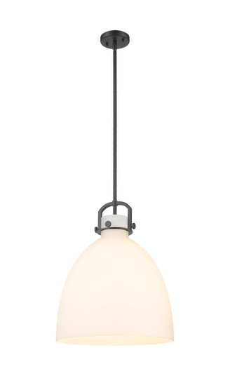 Downtown Urban One Light Pendant in Matte Black (405|410-1SL-BK-G412-16WH)