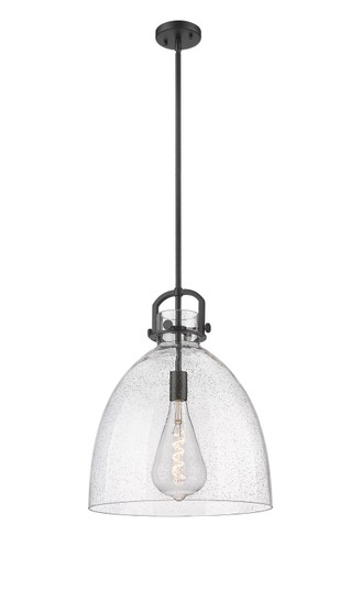 Downtown Urban One Light Pendant in Matte Black (405|410-1SL-BK-G412-16SDY)