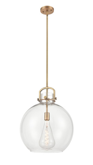 Downtown Urban One Light Pendant in Brushed Brass (405|410-1SL-BB-G410-16CL)