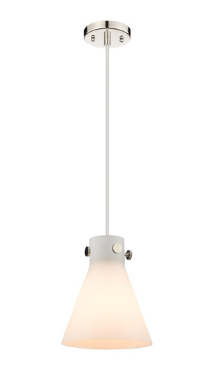 Downtown Urban One Light Pendant in Polished Nickel (405|410-1PS-PN-G411-8WH)