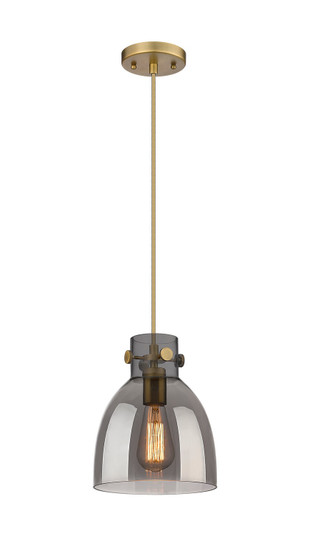 Downtown Urban One Light Pendant in Brushed Brass (405|410-1PS-BB-G412-8SM)