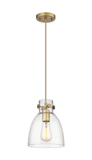 Downtown Urban One Light Pendant in Brushed Brass (405|410-1PS-BB-G412-8SDY)