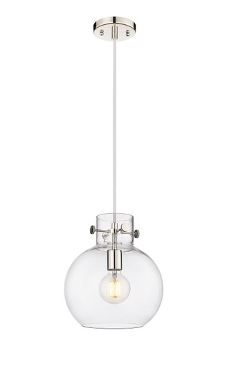 Newton One Light Mini Pendant in Polished Nickel (405|410-1PM-PN-G410-10CL)