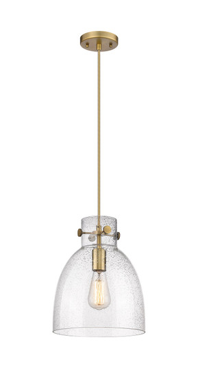 Downtown Urban One Light Pendant in Brushed Brass (405|410-1PM-BB-G412-10SDY)