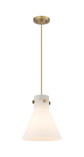 Downtown Urban One Light Pendant in Brushed Brass (405|410-1PM-BB-G411-10WH)