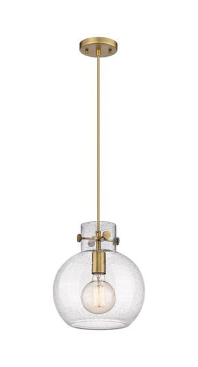 Newton One Light Mini Pendant in Brushed Brass (405|410-1PM-BB-G410-10SDY)
