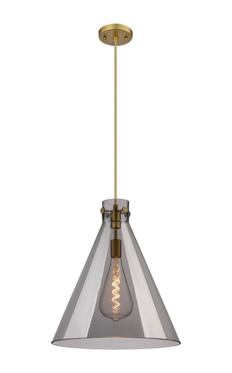 Downtown Urban One Light Pendant in Brushed Brass (405|410-1PL-BB-G411-18SM)