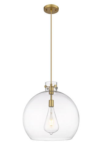 Downtown Urban One Light Pendant in Brushed Brass (405|410-1PL-BB-G410-18CL)