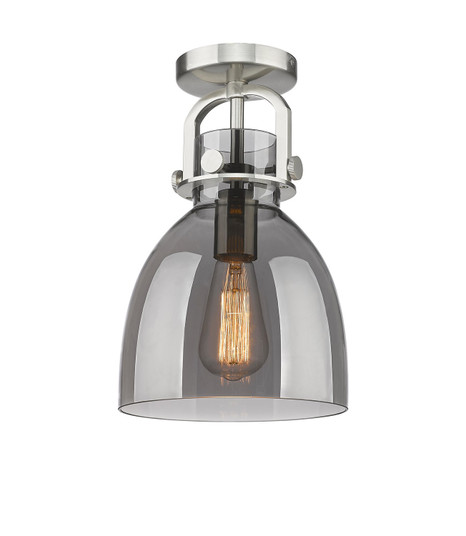 Downtown Urban One Light Flush Mount in Satin Nickel (405|410-1F-SN-G412-8SM)