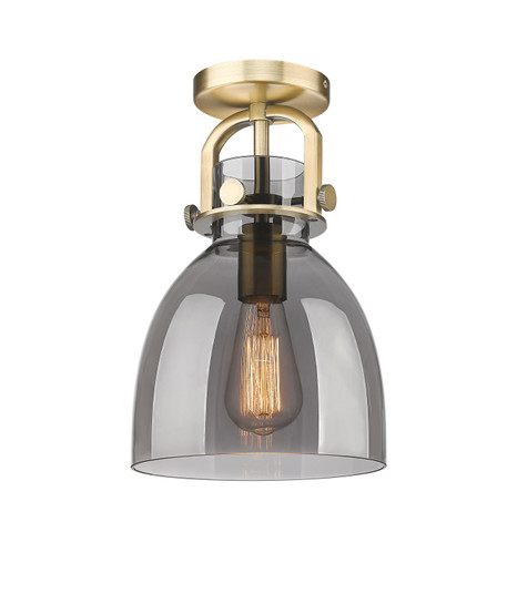 Downtown Urban One Light Semi-Flush Mount in Brushed Brass (405|410-1F-BB-G412-8SM)