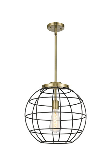 Essex One Light Pendant in Antique Brass (405|221-1S-AB-CE-16-BK)