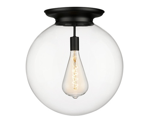 Essex One Light Flush Mount in Matte Black (405|221-1F-BK-G202-18)