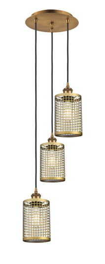 Downtown Urban LED Pendant in Brushed Brass (405|113B-3P-BB-M18-BB)