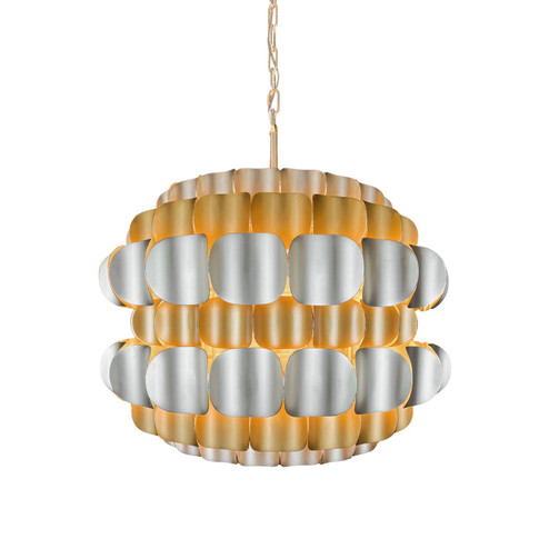 Swoon Six Light Pendant in Antique Gold/Gold Dust (137|382P06AGGD)