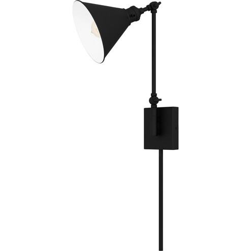 Quoizel Wood One Light Wall Sconce in Matte Black (10|QW16133MBK)