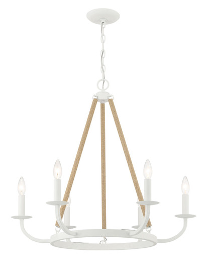 LANTON Six Light Chandelier in Sand White (7|2126-655)