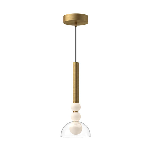 Rise LED Pendant in Brushed Gold/Clear (347|PD30502-BG/CL)