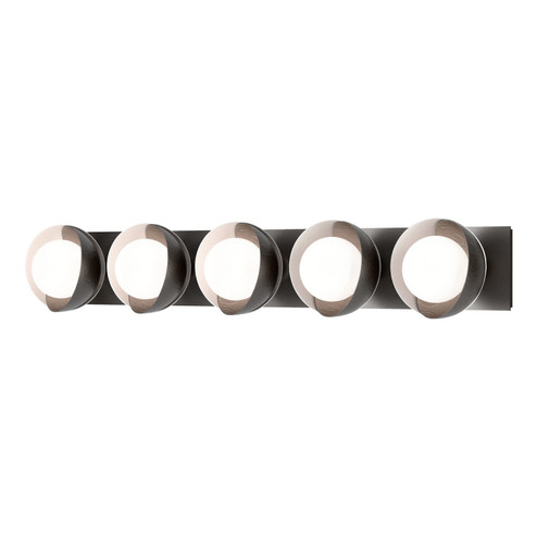 Brooklyn Brooklyn 5-Light Straight Double Shade Bath Sconce in Oil Rubbed Bronze (39|201379-SKT-14-02-GG0711)