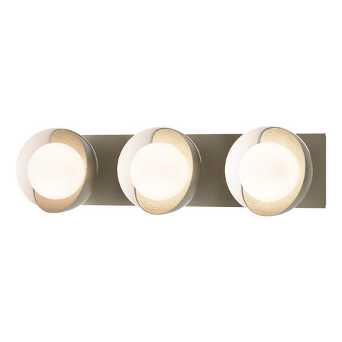 Brooklyn Brooklyn 3-Light Straight Double Shade Bath Sconce in Soft Gold (39|201378-SKT-84-02-GG0711)