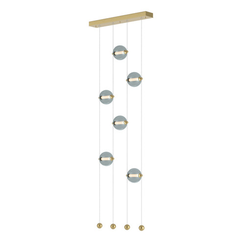 Abacus Abacus 6-Light Ceiling-to-Floor LED Pendant in Ink (39|139055-LED-STND-89-GG0668)