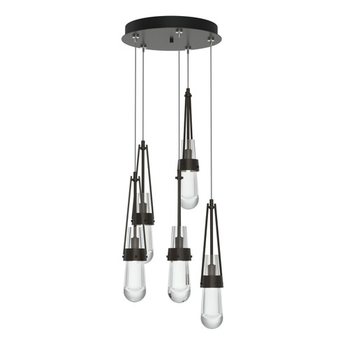 Link Link 5-Light Clear Glass Pendant in Oil Rubbed Bronze (39|131127-SKT-STND-14-ZM0434)