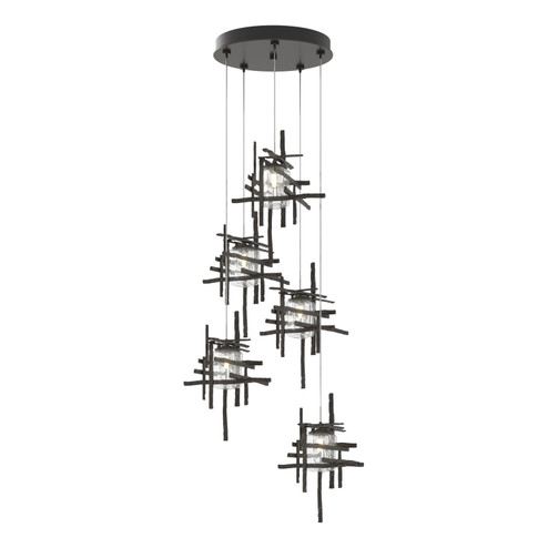 Tura Tura 5-Light Seeded Glass Pendant in Oil Rubbed Bronze (39|131126-SKT-STND-14-II0728)