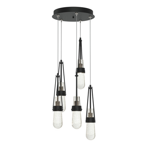 Link Link 5-Light Blown Glass Pendant in Black (39|131120-SKT-STND-10-YG0434)