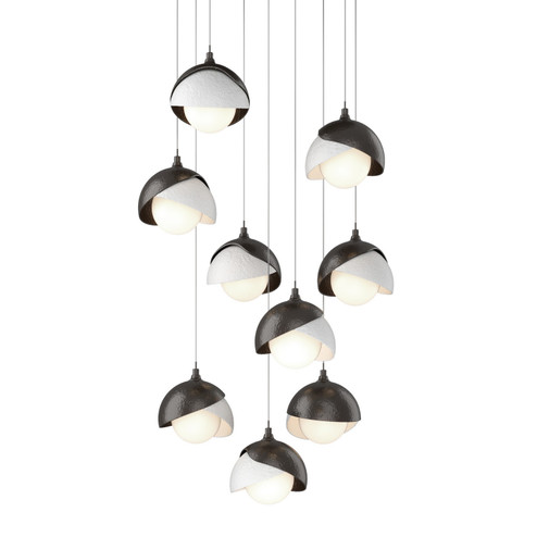 Brooklyn Brooklyn 9-Light Double Shade Pendant in Oil Rubbed Bronze (39|131105-SKT-LONG-14-02-GG0711)