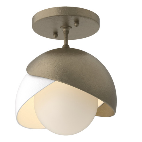 Brooklyn Brooklyn 1-Light Double Shade Semi-Flush in Soft Gold (39|121377-SKT-84-02-GG0711)