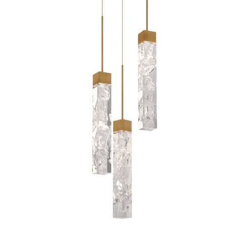 Minx LED Pendant in Aged Brass (281|PD-78003R-AB)
