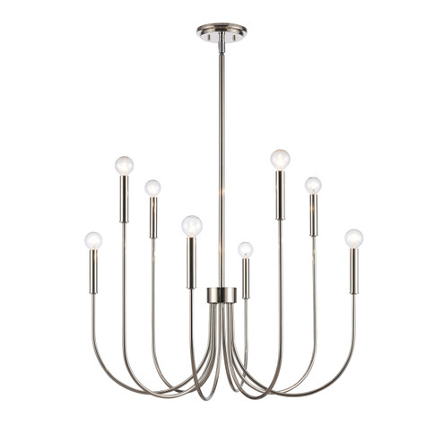 Ulla Eight Light Chandelier in Polished Nickel (45|EC89895/8)