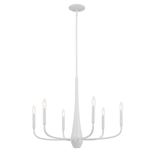 Deela Six Light Chandelier in White (12|52525WH)