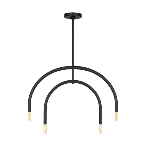 Hadden Four Light Chandelier in Midnight Black (454|DJC1104MBK)