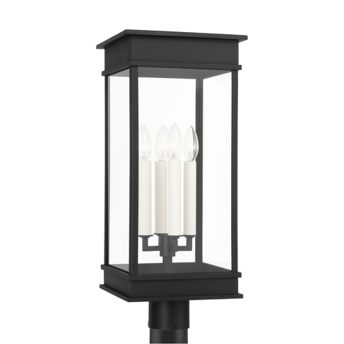 Cupertino Four Light Outdoor Post Lantern in Textured Black (454|CO1524TXB)