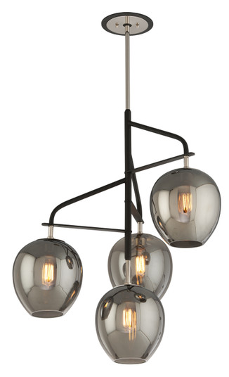 Odyssey Four Light Pendant in Carbide Black Polished Nickel (67|F4296-TBK/PN)