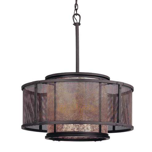 Copper Mountain Six Light Chandelier in Bronze (67|F3105-BRZ/SFB)