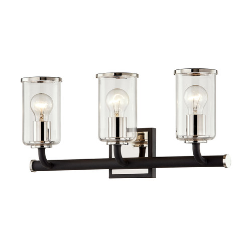 Aeon Three Light Vanity in Carbide Blk & Pol Nickel (67|B7683-TBK/PN)