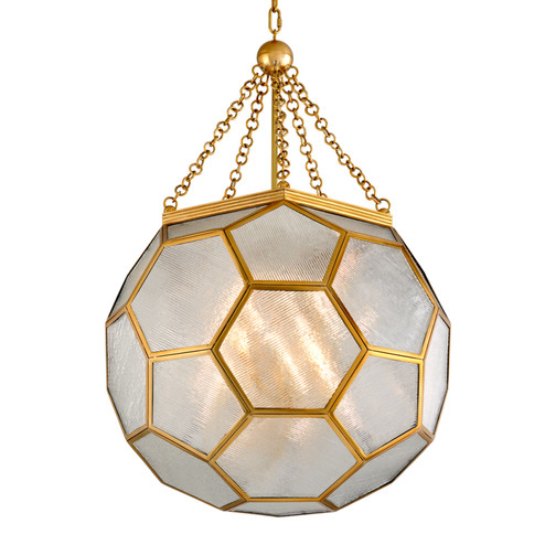 Hexsation Eight Light Chandelier in Vintage Brass (68|301-78-VB)