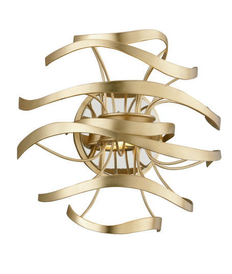 Calligraphy LED Wall Sconce in Gold Leaf W Polished Stainless (68|216-12-GL/SS)