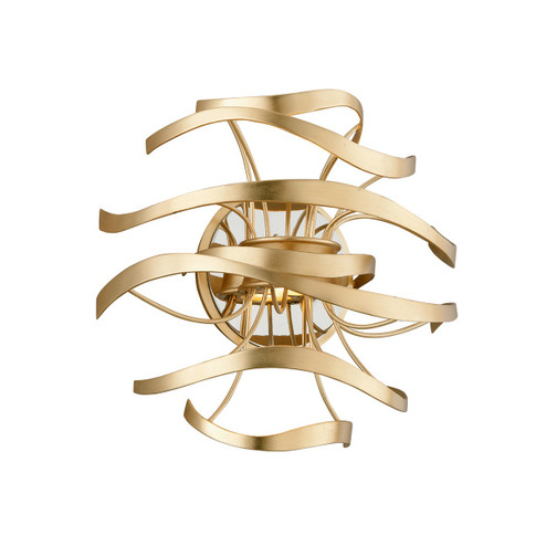 Calligraphy LED Wall Sconce in Gold Leaf W Polished Stainless (68|216-12-GL/SS)