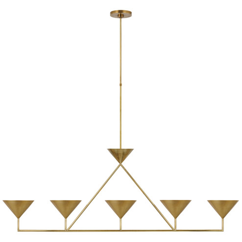 Orsay LED Linear Chandelier in Hand-Rubbed Antique Brass (268|PCD 5216HAB)