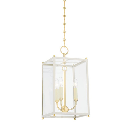 Chaselton Three Light Lantern in Aged Brass (70|MDS1200-AGB/OW)