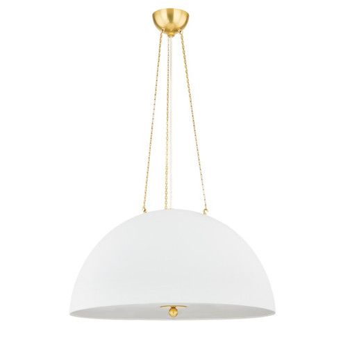 Chiswick Four Light Pendant in Aged Brass (70|MDS1101-AGB/WP)