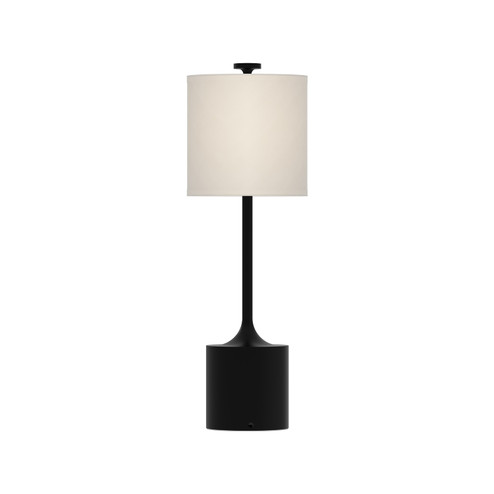 Issa One Light Table Lamp in Matte Black/Ivory Linen (452|TL418726MBIL)