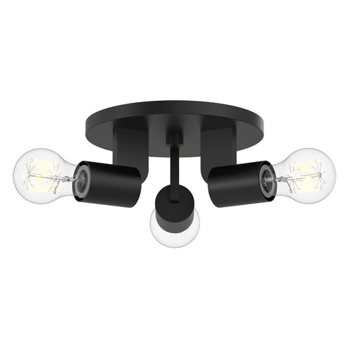 Claire Three Light Semi-Flush Mount in Matte Black (452|SF607003MB)