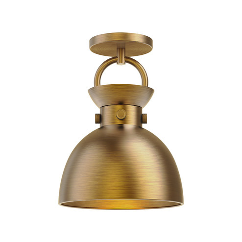 Waldo One Light Semi-Flush Mount in Aged Gold (452|SF411309AG)