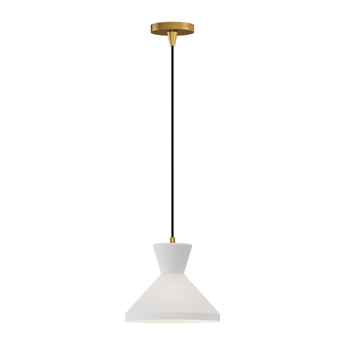 Betty One Light Pendant in Aged Gold/Opal Glass (452|PD473710AGOP)